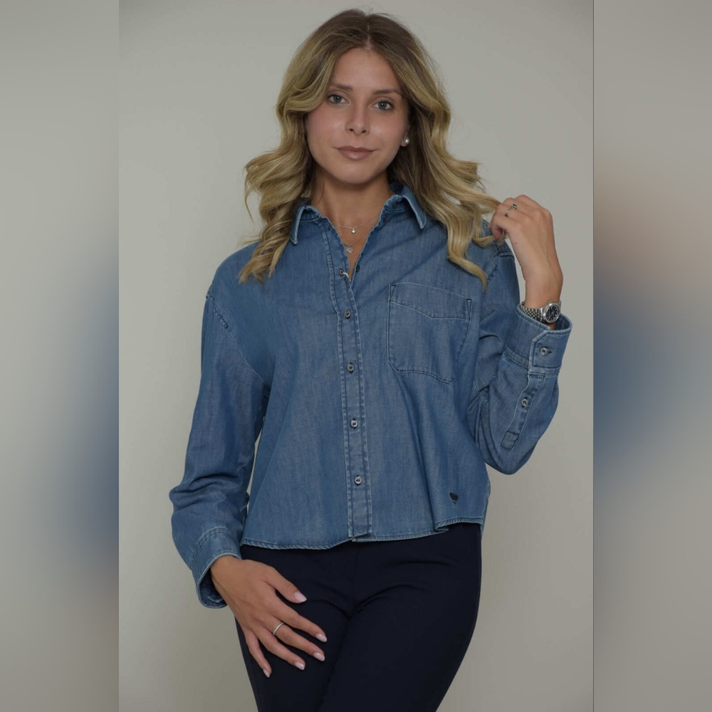 WEEKEND Max Mara Shirt blouse CLIO in denim look